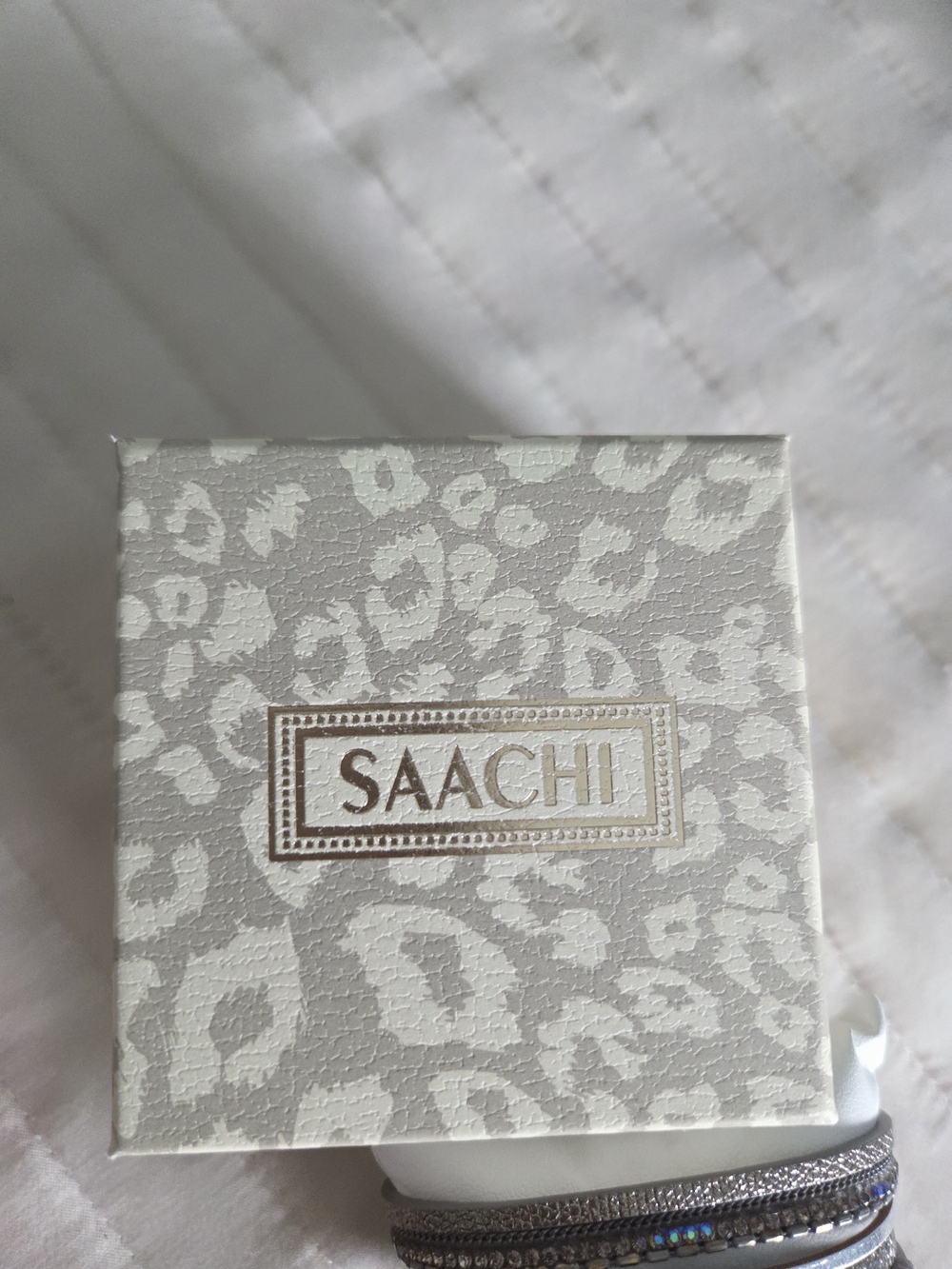 Saachi Silver Multi-Row Magnetic Wrap Bracelet - Picture 5 of 5